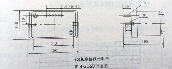 gl-15、25反時(shí)限過(guò)流繼電器板后接線圖