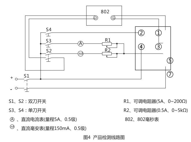 JC-17沖擊繼電器調(diào)試檢驗(yàn)線路圖