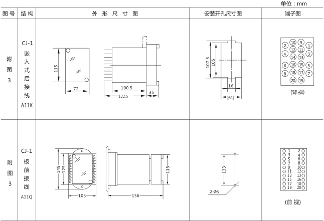 SS-51時(shí)間繼電器外形及開孔尺寸圖片一